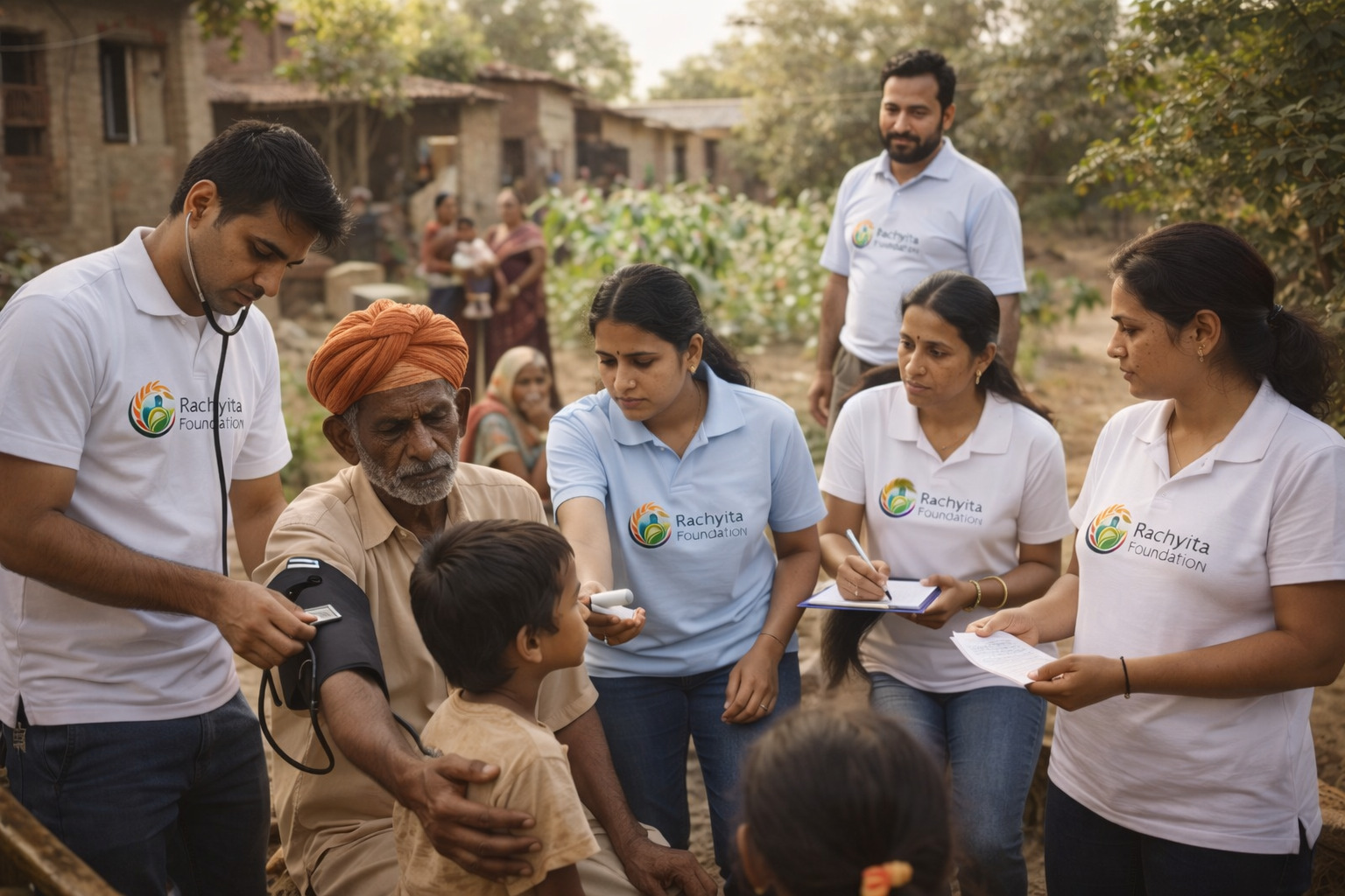 Rachyita Foundation team working with communities