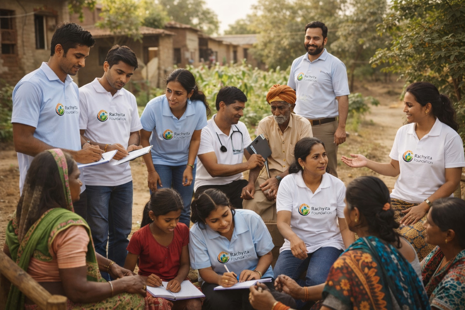 Rachyita Foundation team working with rural communities